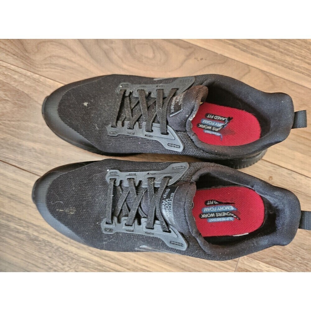 Skechers WomensBlack Squad SR Slip Resistant Food Service Work Shoes 6.5 - Picture 4 of 16